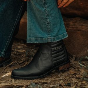 Bota Feminina Zíper Bordada 830